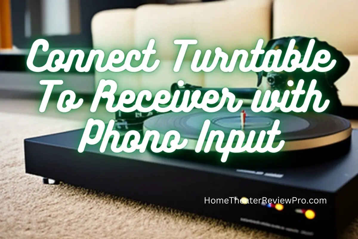 Connect Turntable To Receiver with a Phono Input