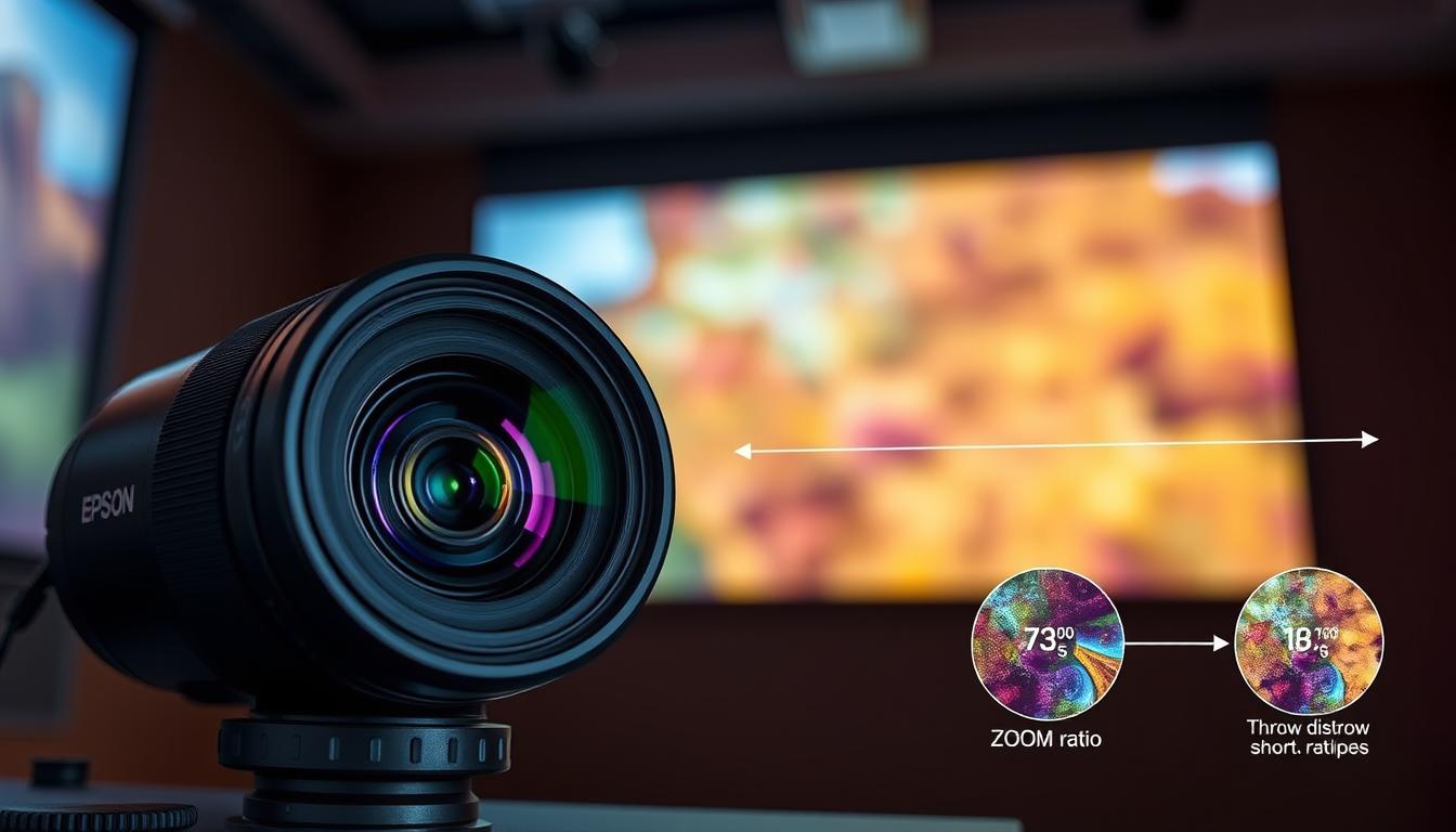 Epson ELPLU03S Zoom Lens Projection Capabilities
