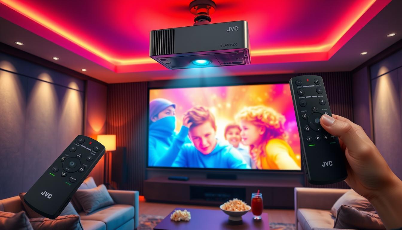 JVC DLANZ500 setup user experience remote control features