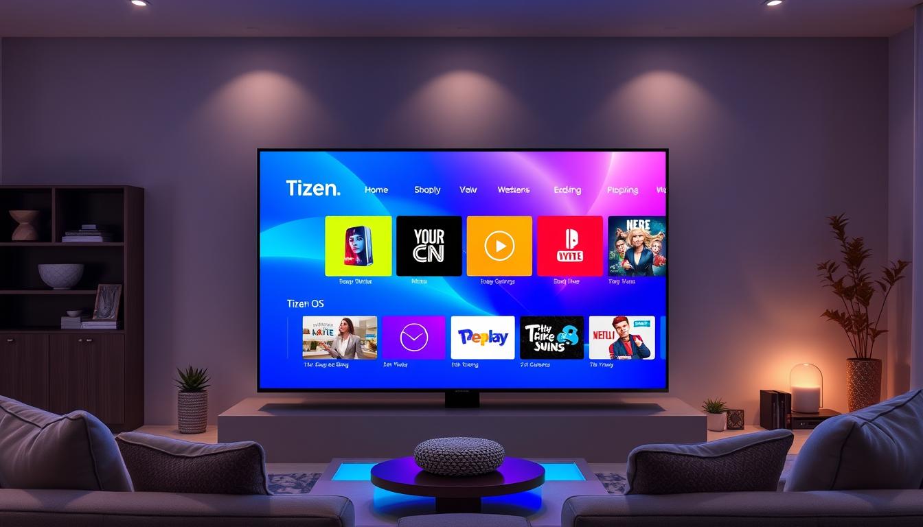 Samsung smart TV with Tizen OS streaming services Samsung smart TV with Tizen OS streaming services