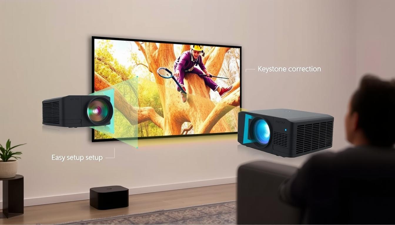 auto focus and keystone correction in projector setup auto focus and keystone correction in projector setup