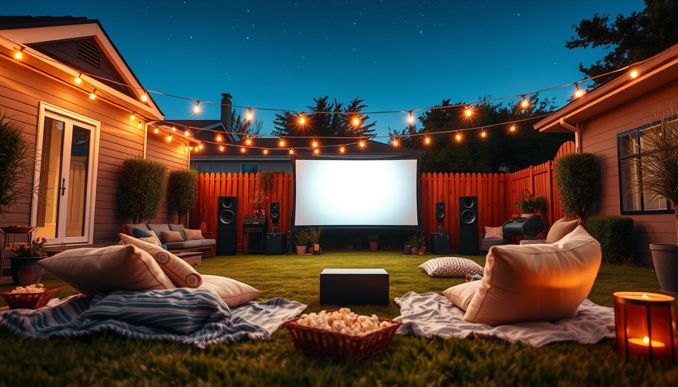 backyard movie night audio system