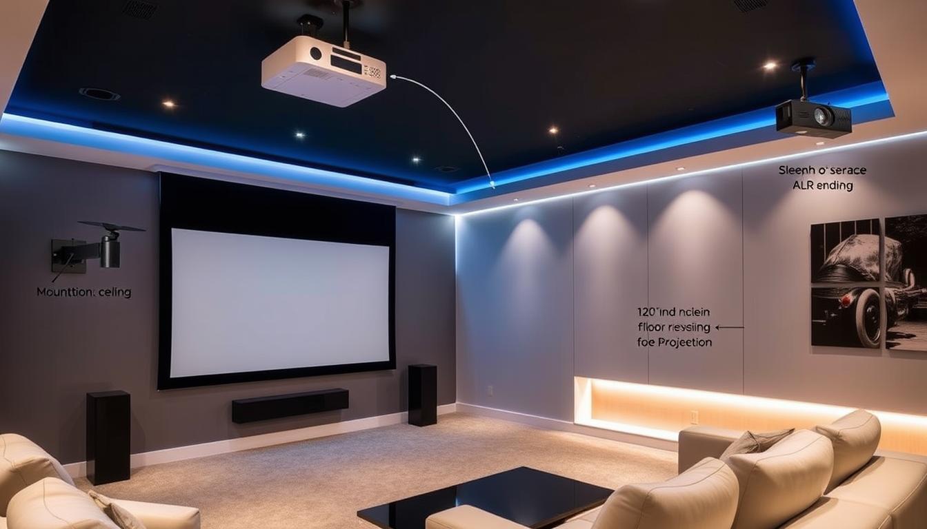 installation options for motorized projector lift