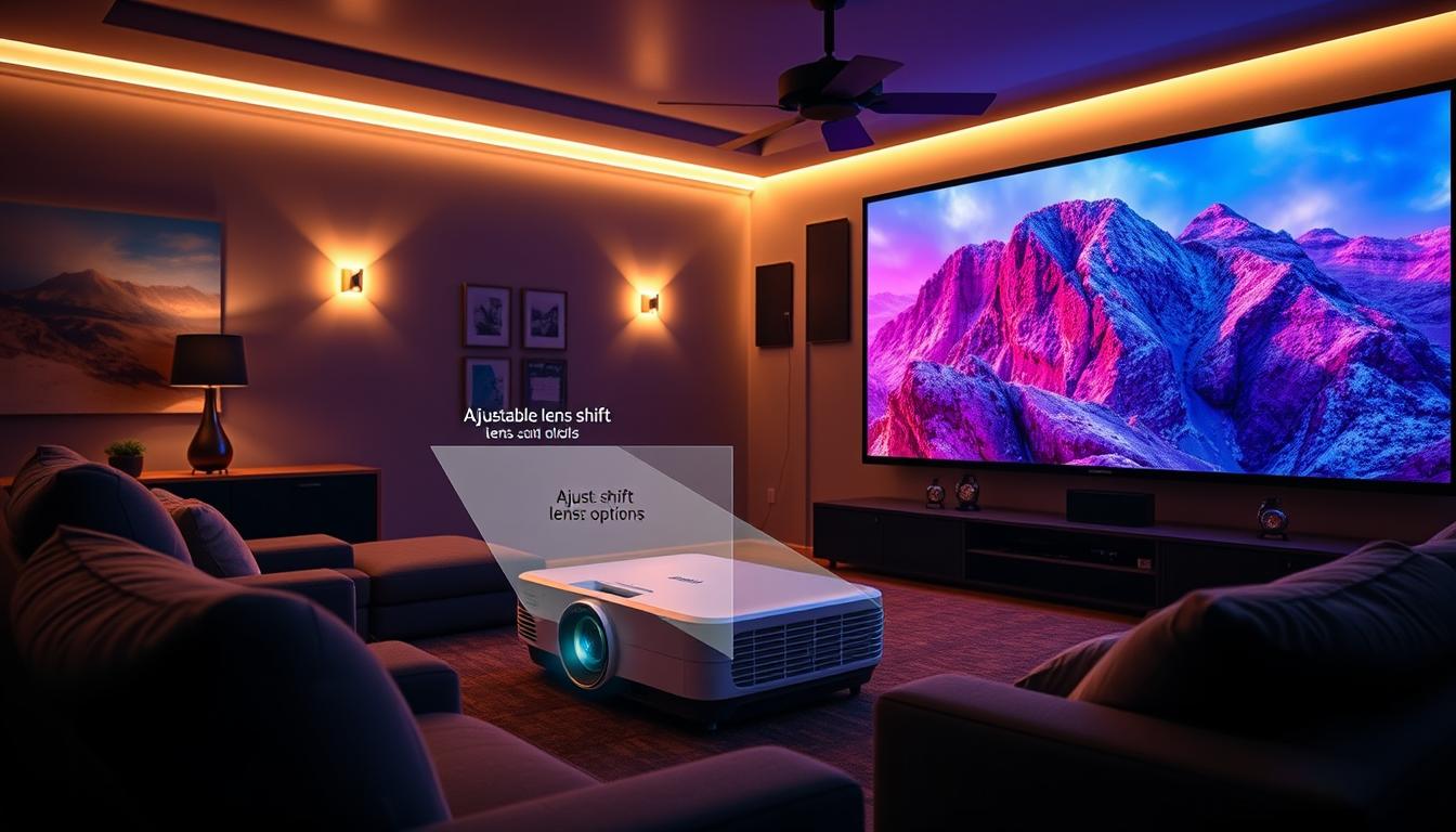 lens shift features setup flexibility of the Epson Home Cinema 2350 projector