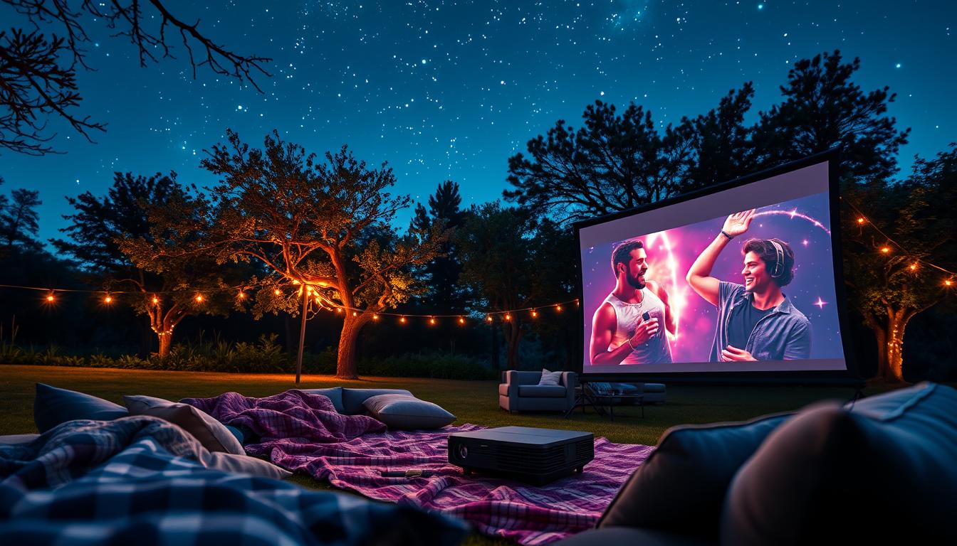 outdoor cinema projector