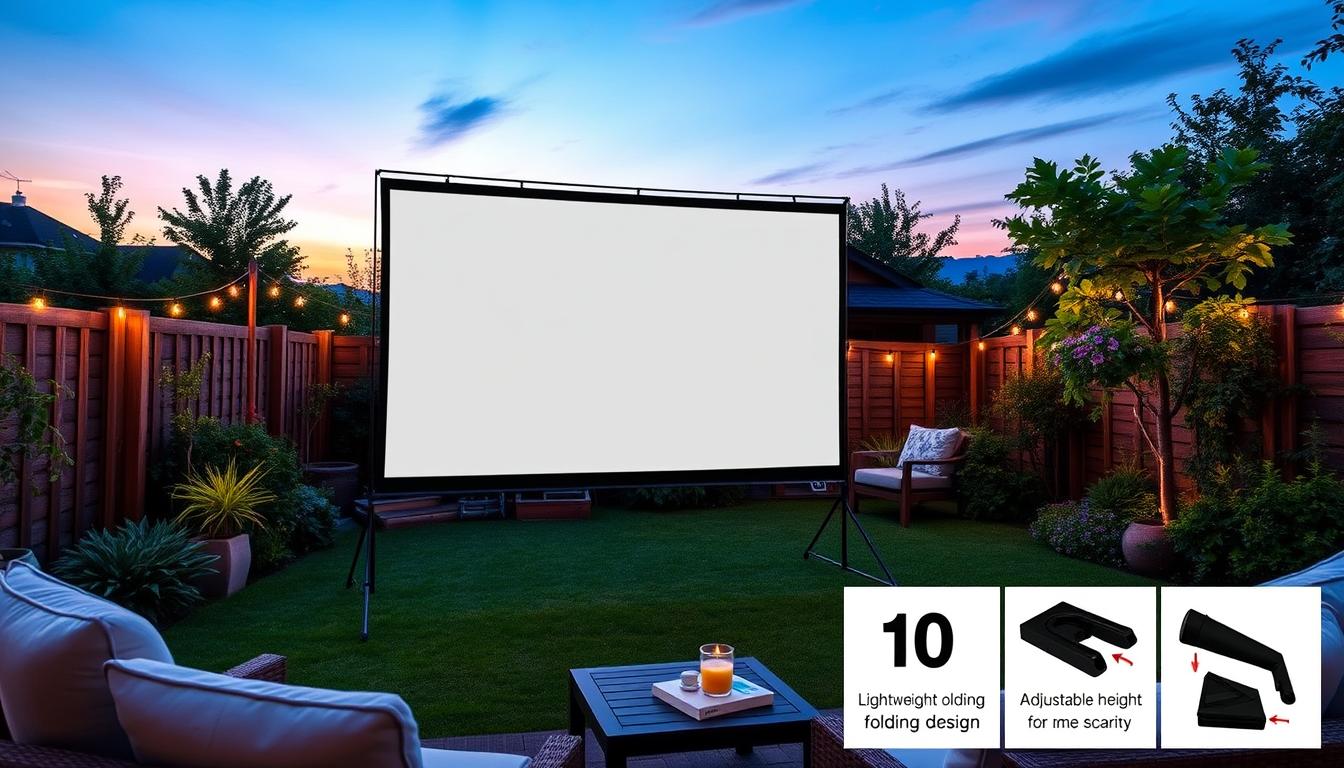 portable projector screen features