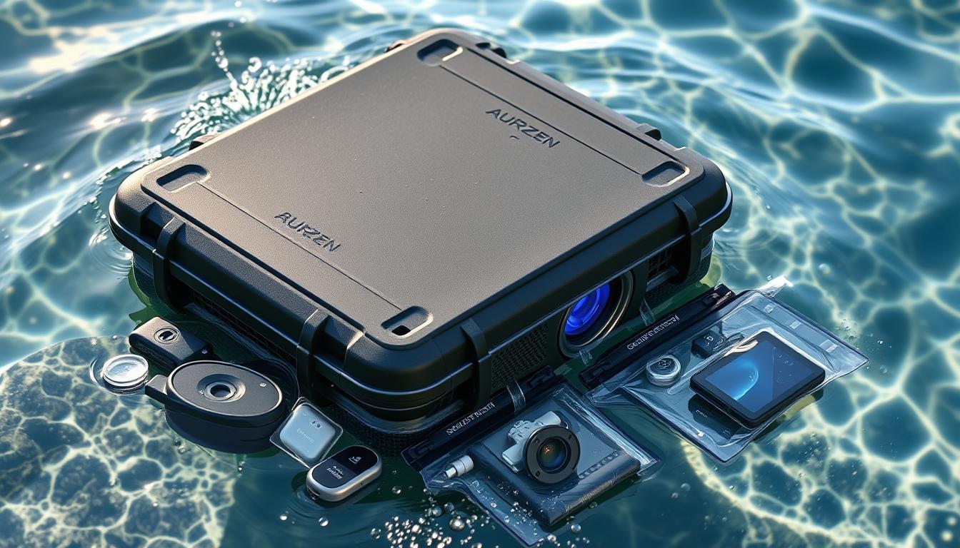 waterproof features of the Aurzen BOOM 3 carrying case
