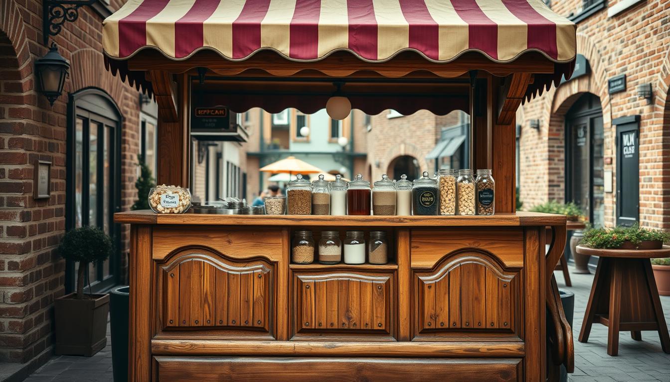 Build a themed wooden popcorn stand for authentic vibes.