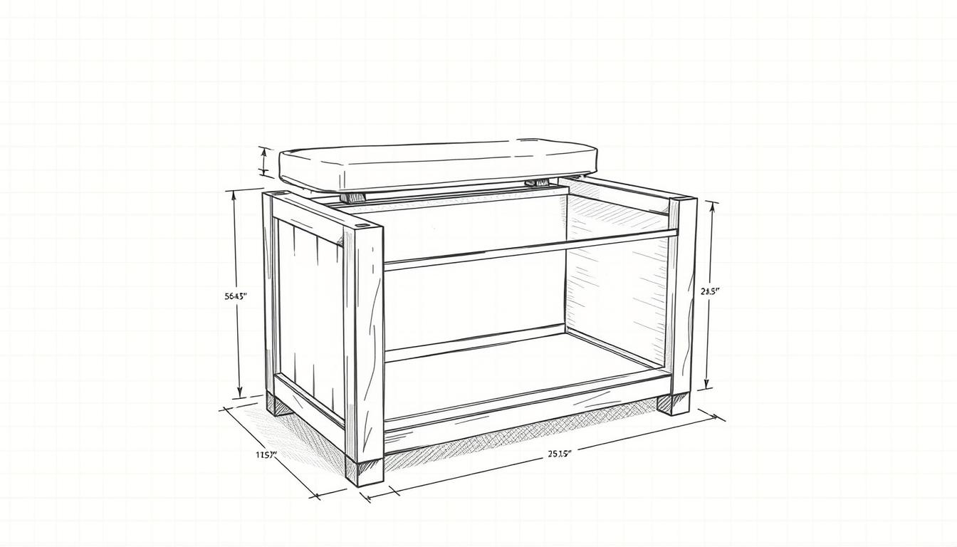 DIY ottoman design sketch