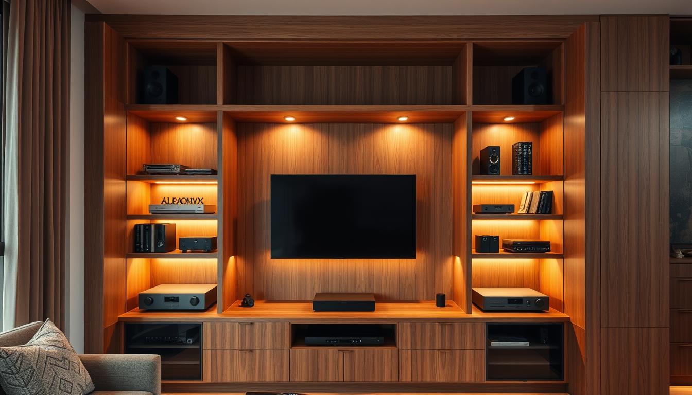 How to Build a Custom Wooden Media Nook