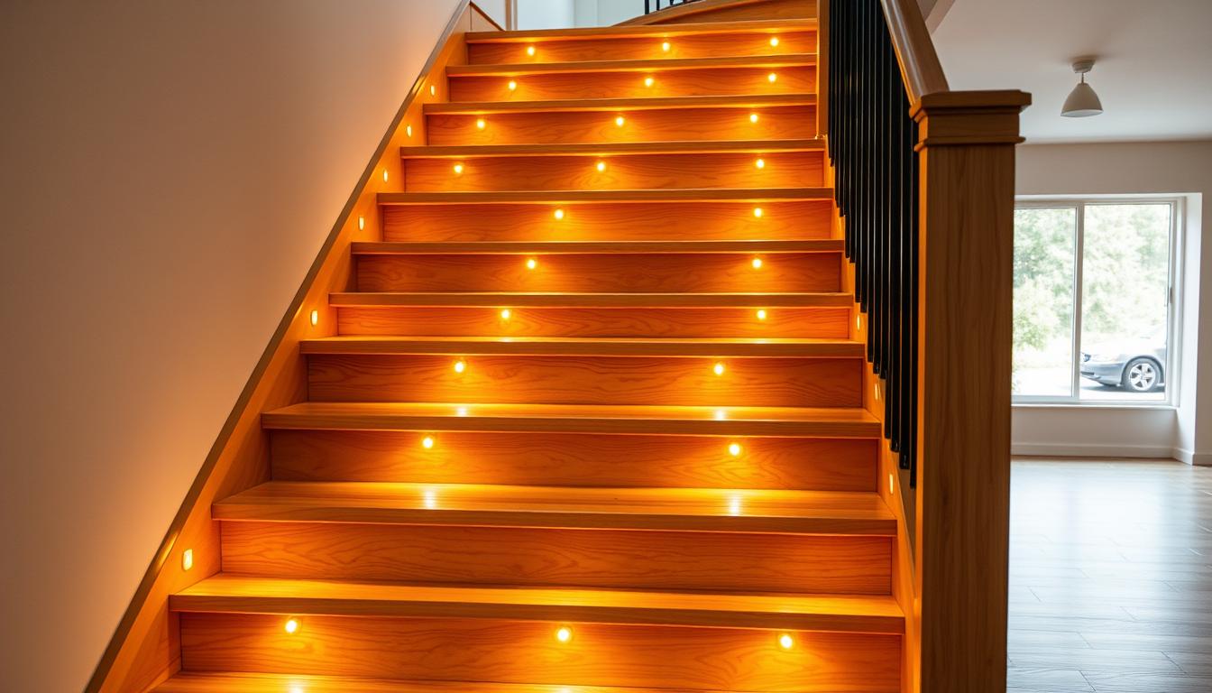 LED strip lighting for staircase design