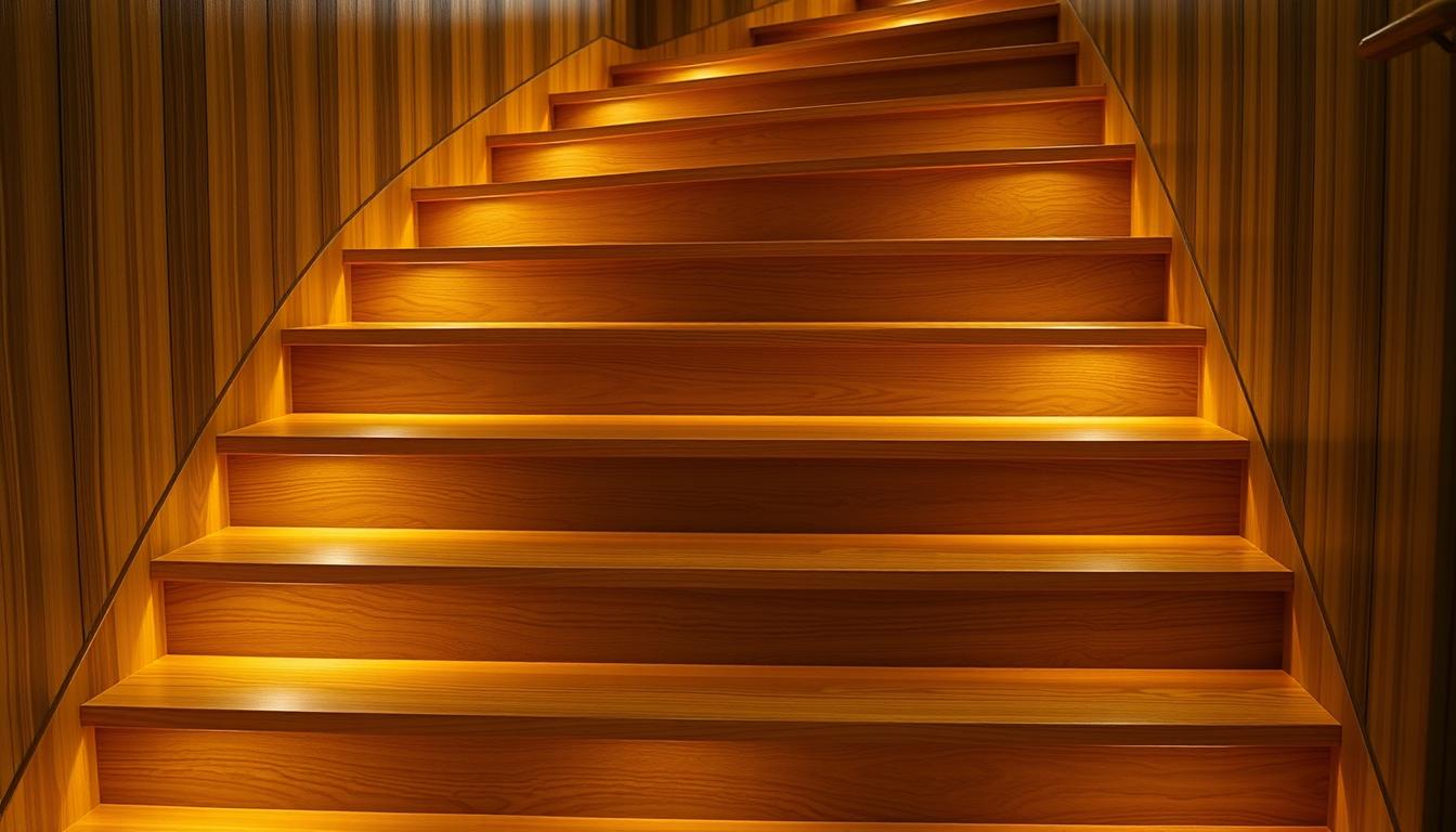 LED strip lighting for tiered seating