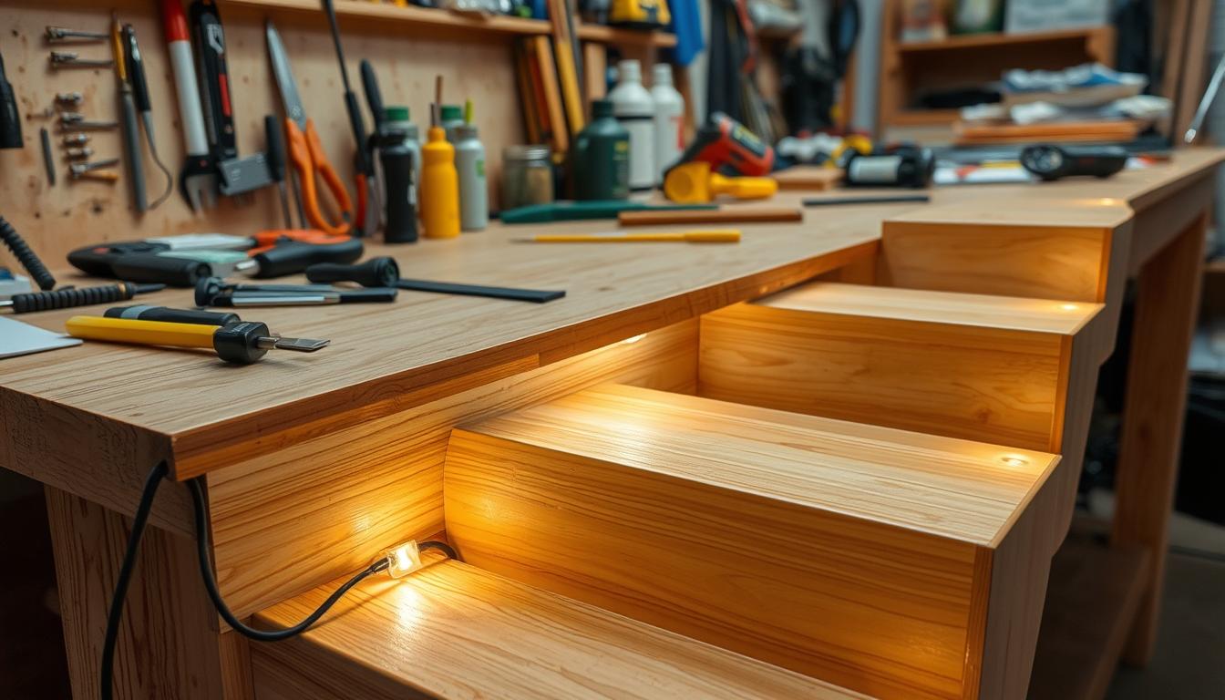 LED strip wiring management