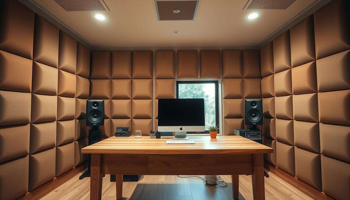 acoustic panel workspace setup