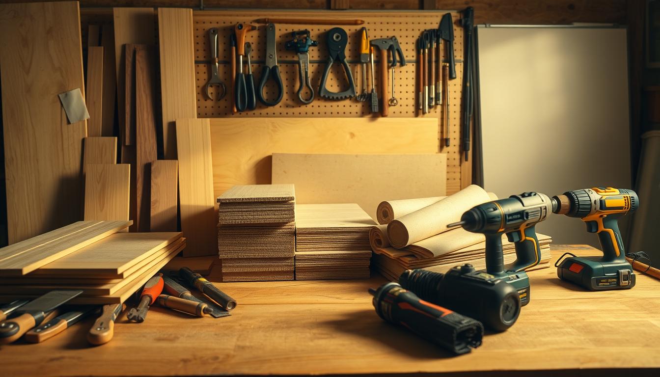 cabinet materials and tools