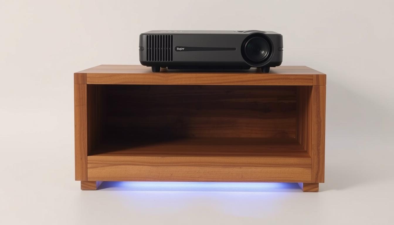 custom wooden projector stand