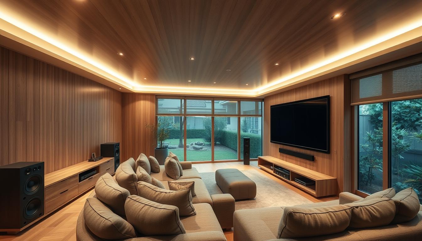 high-tech and eco-friendly home theater