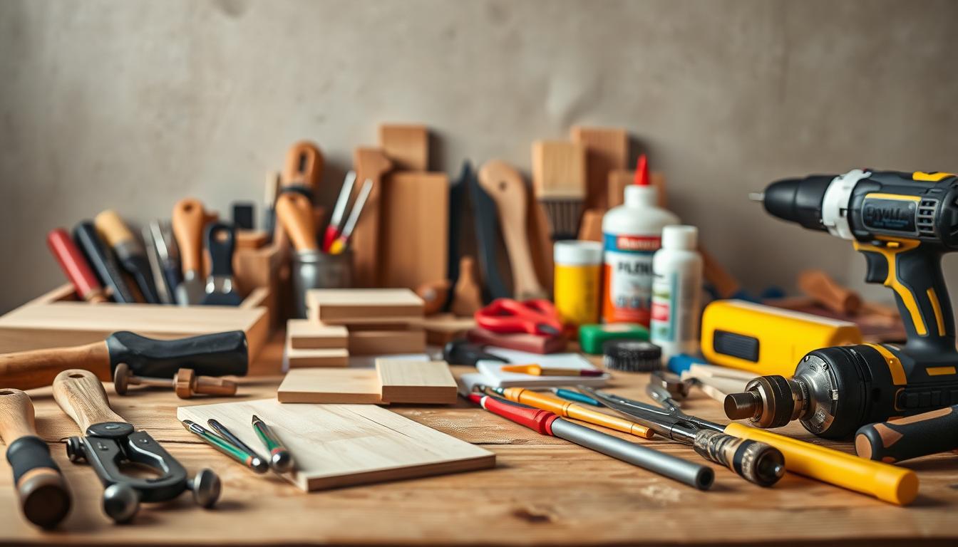 materials and tools for DIY project