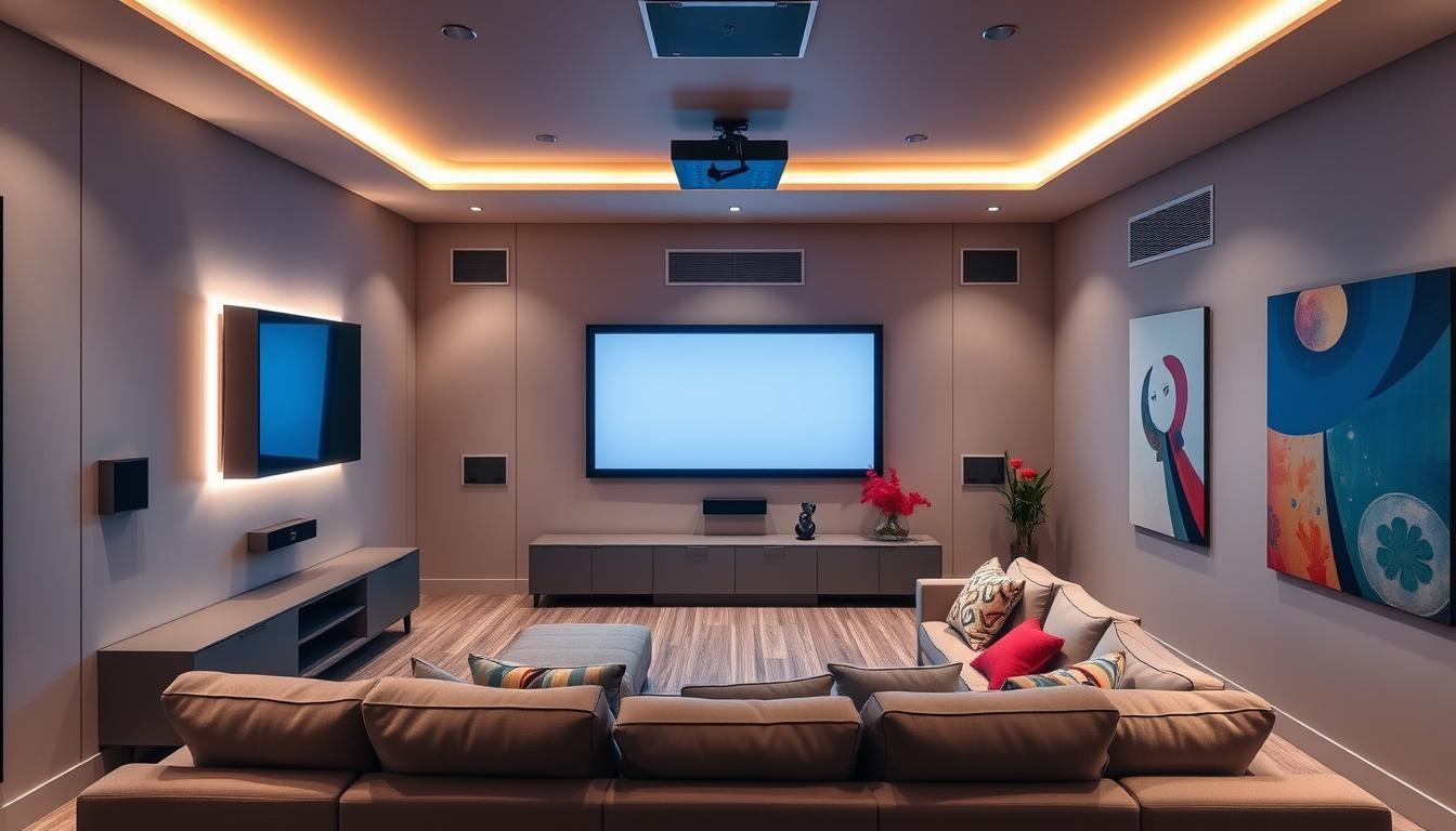 optimizing lighting and sound in home system