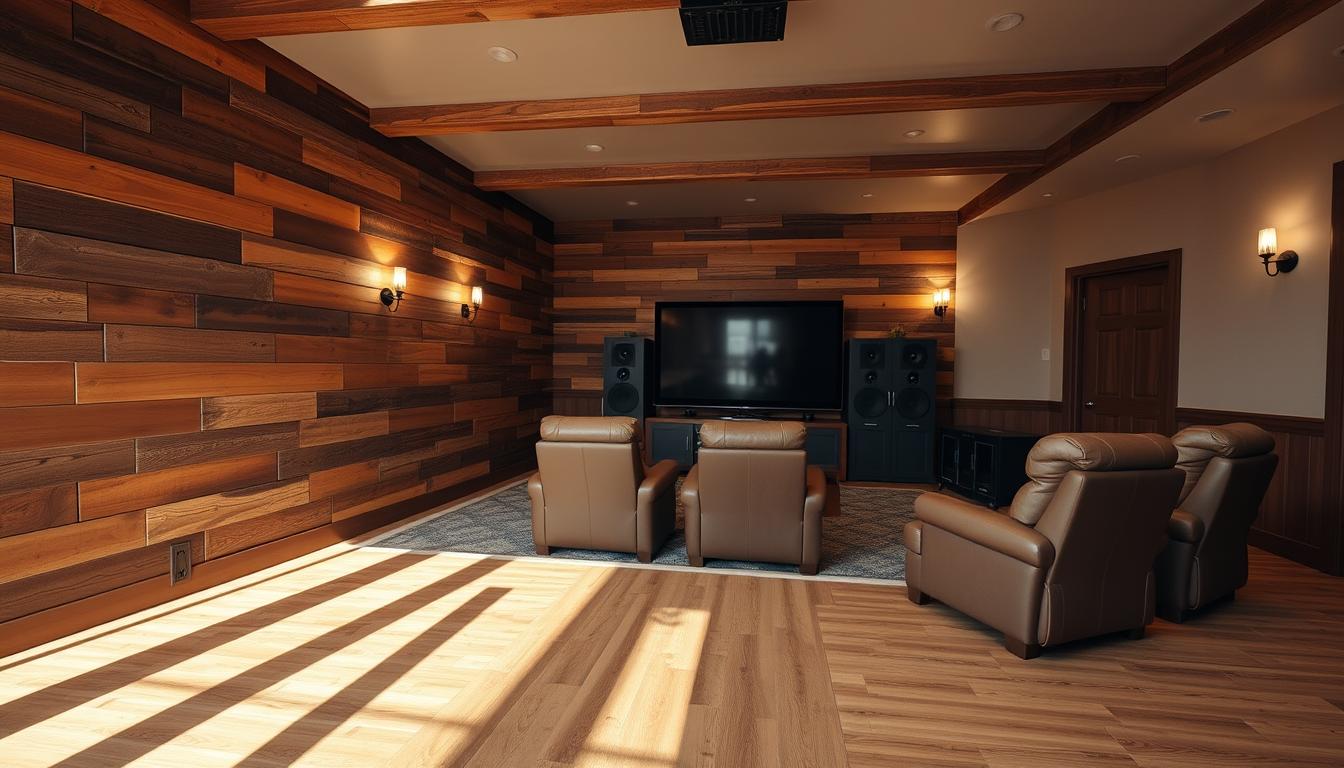 wood accent installation