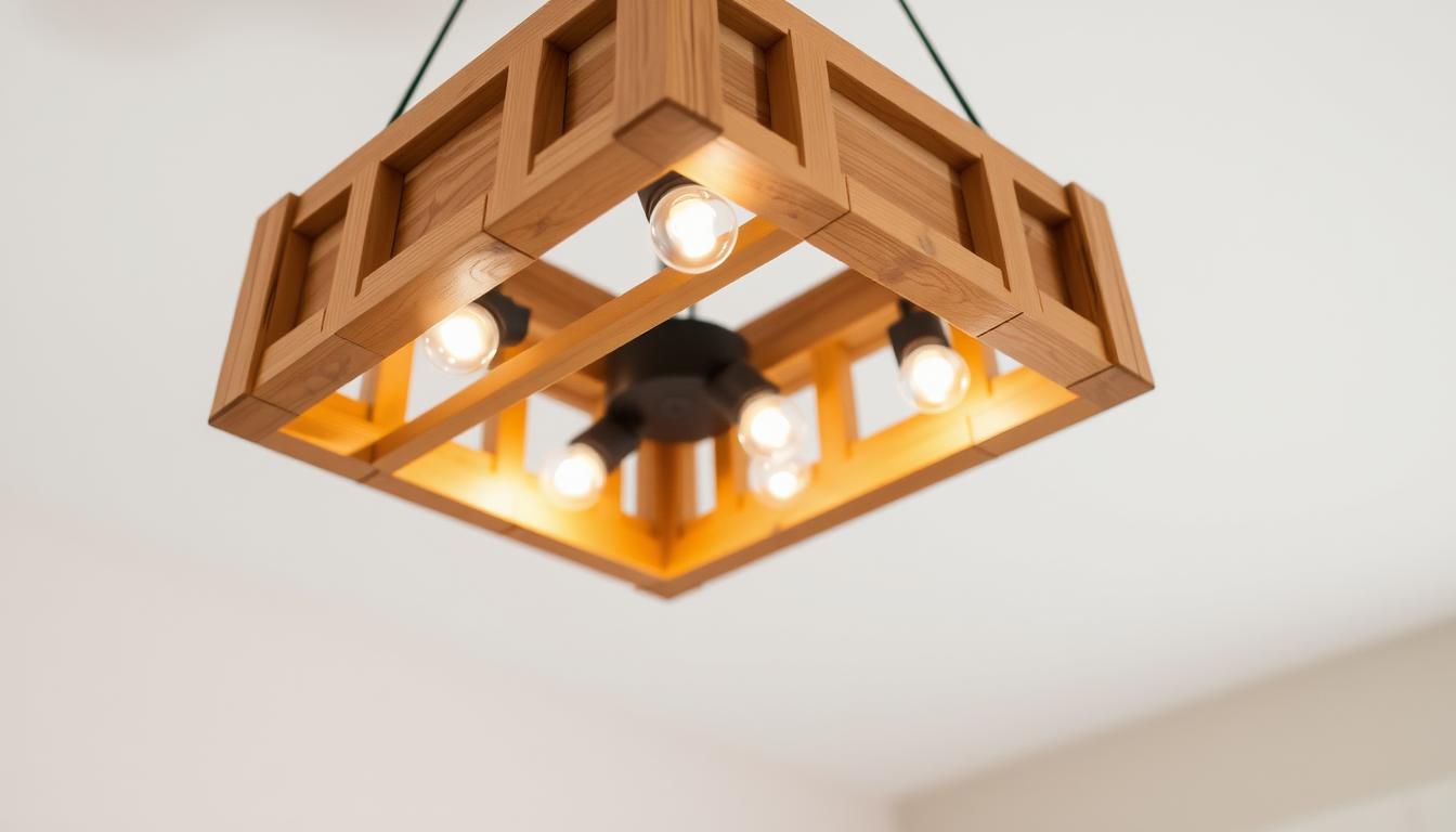 wooden light fixture design