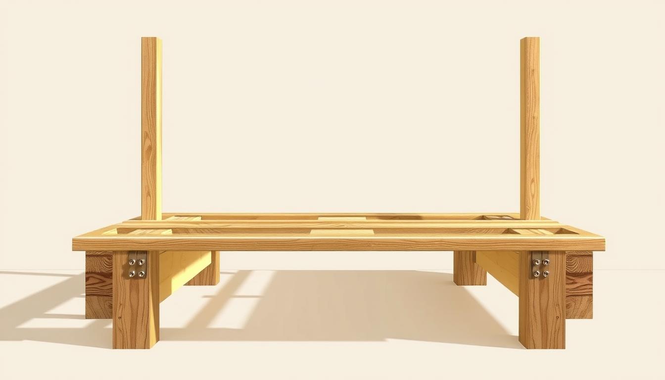 wooden seating platform construction