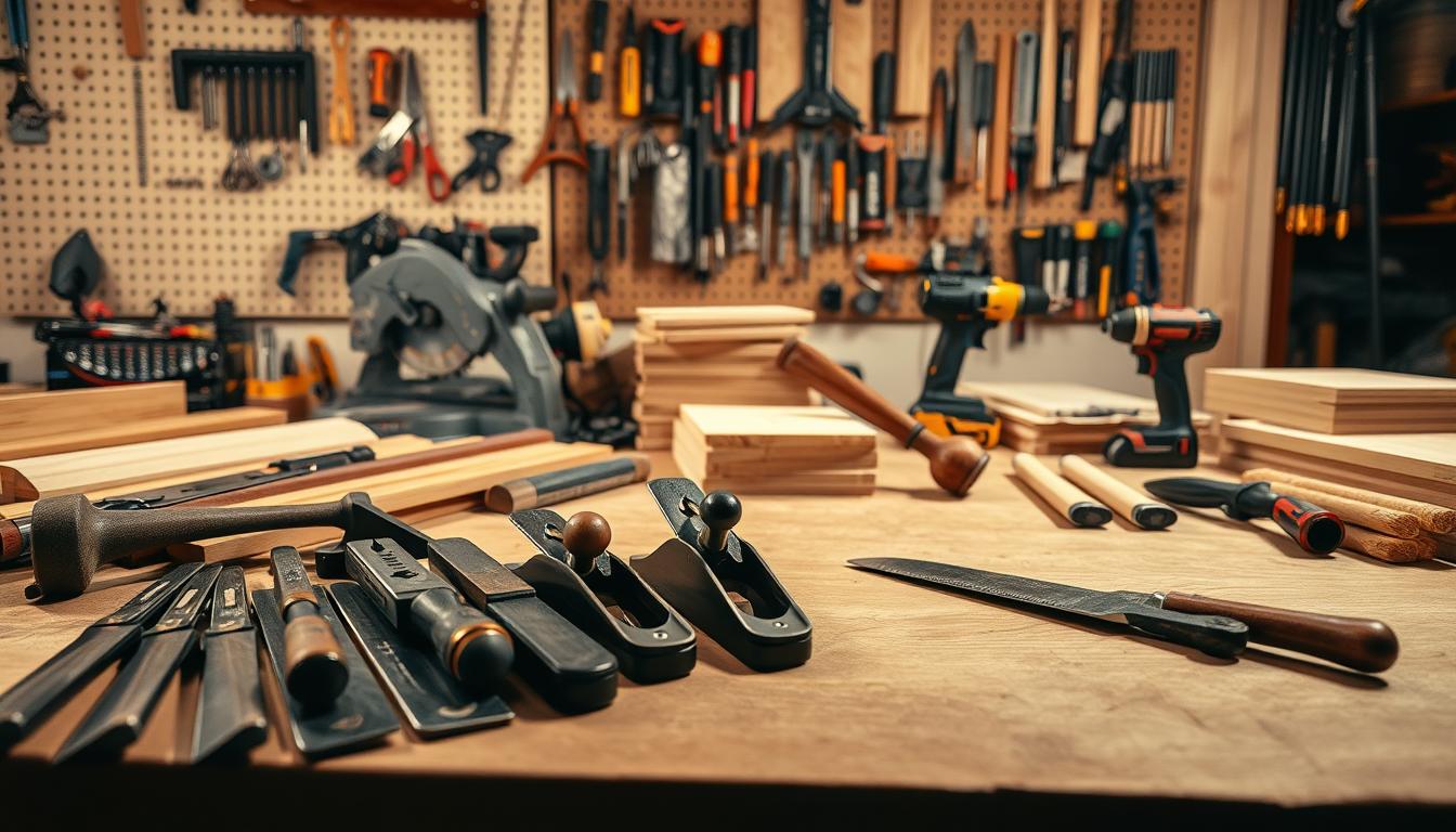 woodworking tools and materials