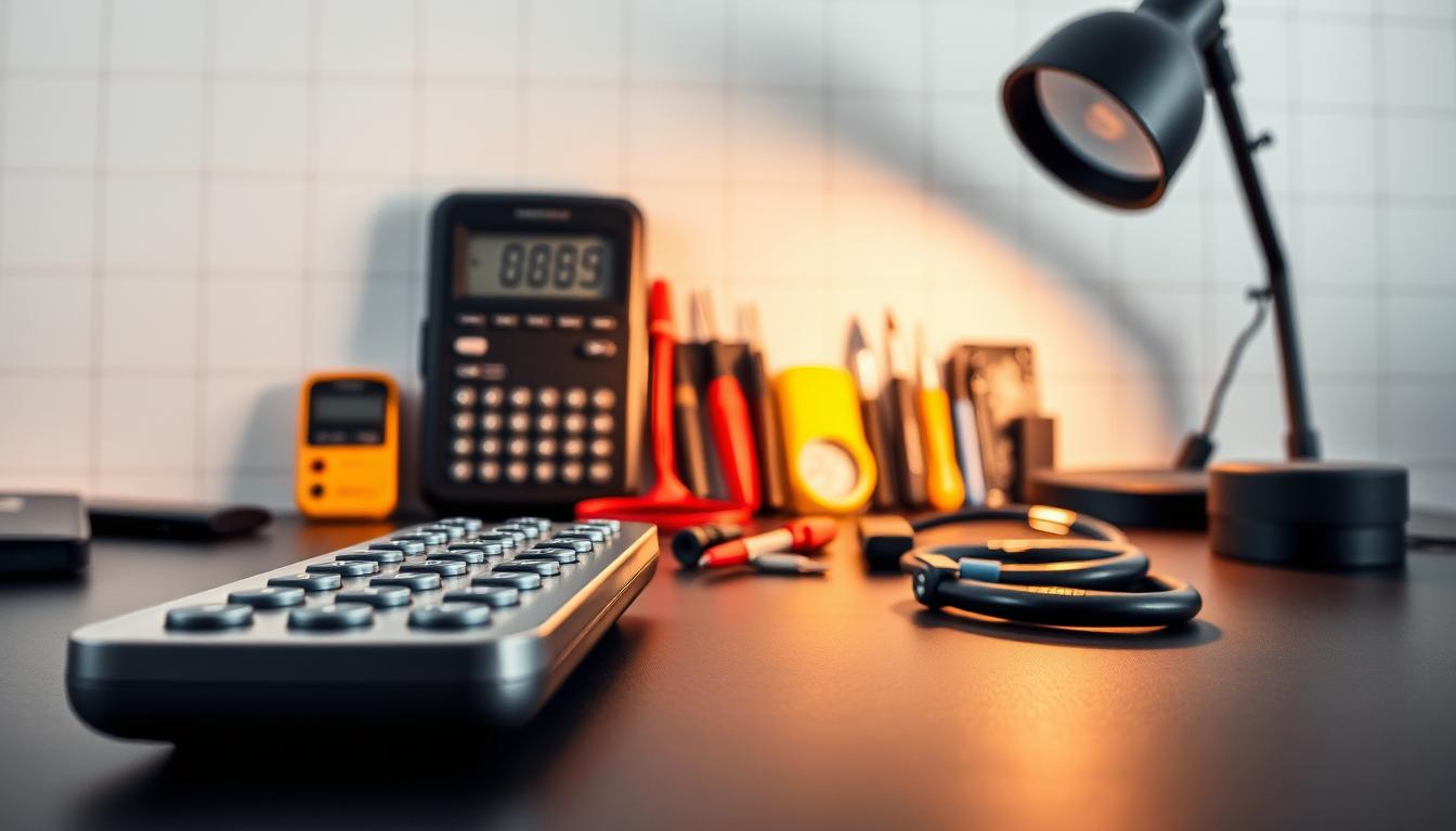 A sleek, minimalist home office desk with a silver remote control in the foreground. The remote has various buttons and a digital display. In the middle ground, neatly arranged tools and gadgets for troubleshooting, including a multimeter, screwdrivers, and a magnifying glass. The background features a clean, white wall with subtle grid-like patterns, creating a sense of order and focus. Warm, directional lighting from the side casts subtle shadows, emphasizing the textures and details of the objects. The overall mood is one of precision, problem-solving, and a methodical approach to remote control troubleshooting. A sleek, minimalist home office desk with a silver remote control in the foreground. The remote has various buttons and a digital display. In the middle ground, neatly arranged tools and gadgets for troubleshooting, including a multimeter, screwdrivers, and a magnifying glass. The background features a clean, white wall with subtle grid-like patterns, creating a sense of order and focus. Warm, directional lighting from the side casts subtle shadows, emphasizing the textures and details of the objects. The overall mood is one of precision, problem-solving, and a methodical approach to remote control troubleshooting.